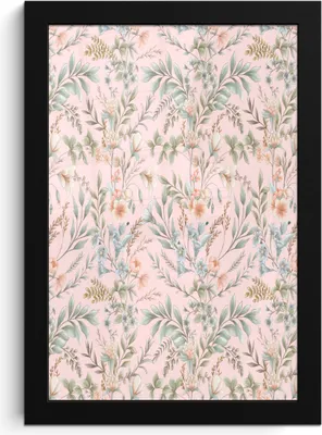 Produktbild von MuchoWow® MuchoWow® Gerahmtes Poster Blumen - Pastell - Vintage 20x30 cm - Poster mit zchwarzem Bilderrahmen - Drucken - Bilder Poster im Rahmen