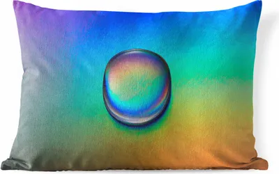 Produktbild von MuchoWow® Outdoor Kissen - Regenbogen - Blasen - Wasser - 60x40 cm - Wetterfest - Lounge Kissen - Zierkissen - Kissen für Innenräume