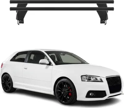Image de Menabo Barres de toit transversales pour Audi A3 8P 3 portes 2003-2012 Noir ABE