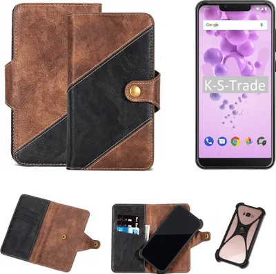 Produktbild von K-S-Trade Handy Hülle Schutz Hülle Schutzhülle Bookstyle Case kompatibel mit Wiko View 2 GO Handy Cover Hülle Schutztasche 1x