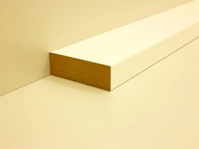 Produktbild von B.S. Bauprogramm Rechteckleiste 200 cm 20 x 60 mm weiß