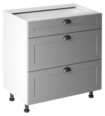 Produktbild von LUMEA Unterschrank mit Schublade – Breite 80 cm, grau/weiß