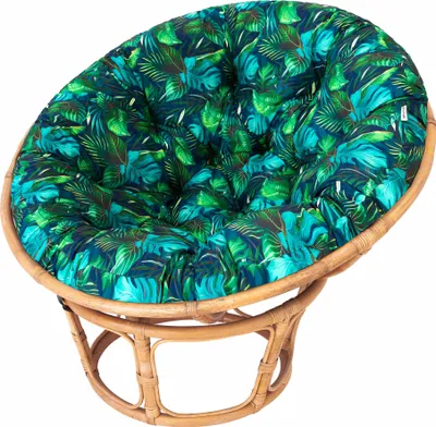 Produktbild von Papasan Sessel Polster - Bequemes Sitzpolster und Bodenkissen 114 cm für Sitzkomfort und Entspannung Gartenmöbelkissen Gartensessel Blau