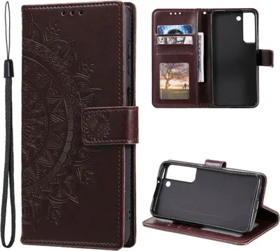 Produktbild von Hülle für Samsung Galaxy S22 5G Handyhülle Flip Case Cover Tasche Mandala Braun