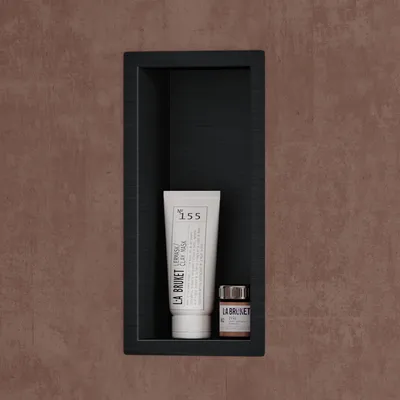 Immagine prodotto di doporro Nicchia Doccia a Parete 15x30x8.3cm, Nicchia Bagno Doccia a Muro a Incasso in Acciaio Inox, Nero