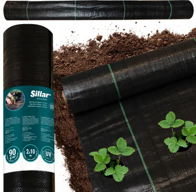Image de Agro-tissu épais Sillar Noir Tapis de jardin Uv 90G/M2 2X10M