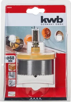 Produktbild von kwb 498200, Einzelbild, Bohrer, Gipskarton, Kunststoff, Weichholz, Holz, Gelb, Edelstahl, Federstahl, 2,8 cm