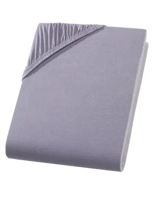 Produktbild von Premium Spannbettlaken 90x200 cm aus Baumwolle-Elasthan – hautsympathisch, elastisch & pflegeleicht – Steghöhe 30 cm – Grau
