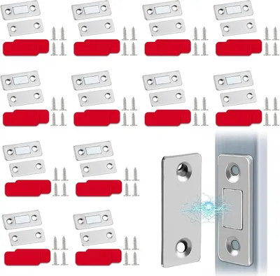Imagen del producto de Cierres magnéticos autoadhesivos, 12 unidades, para puertas de armarios