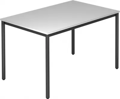 Produktbild von DORAN DR12 D - Grau 120 x 80 mit Rund-Rohr/Schwarz