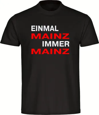 Produktbild von multifanshop Kinder T-Shirt - Mainz - Einmal Immer, schwarz, Größe 176