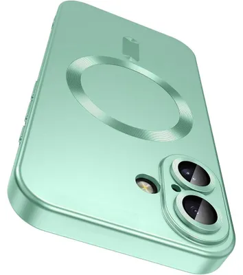 Image de Coque pour iPhone 17, Protection Silicone Liquide Fine Antichoc avec Anneau Magnétique - Vert