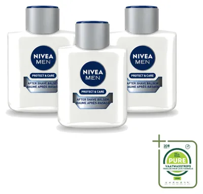 Produktbild von 3 x NIVEA MEN Protect & Care Aftershave Balsam - 100 ml - Großpackung - 3 Stücke