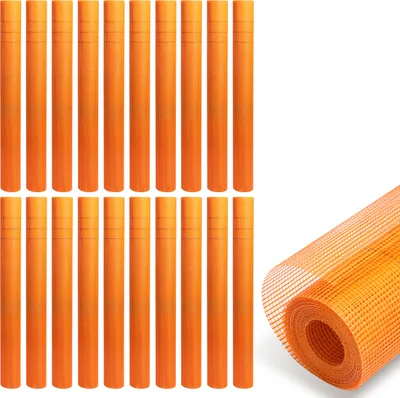 Produktbild von TolleTour 20 Rolle Armierungsgewebe 160g/m² 4x4mm Putzgewebe Glasfasergewebe Gewebe Orange 1000m²