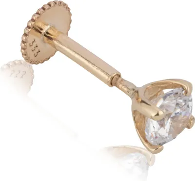 Produktbild von Helix Piercing 4mm 333 Gelb Gold mit Zirkonia Ohrstecker Ohrpiercing Ohrring