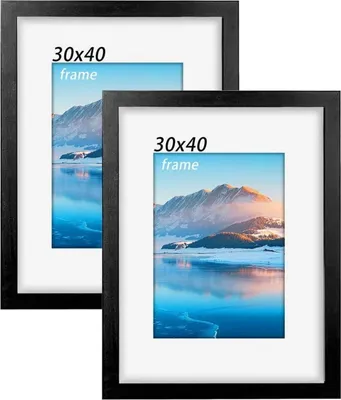 Immagine prodotto di Cornice in legno 30x40 cm set di 2 nero per foto e poster