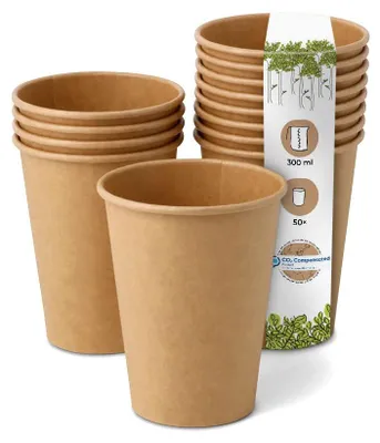 Produktbild von GREENBOX Kompostierbare Einweg Becher I Einmalbecher Getränkebecher Wegwerfb