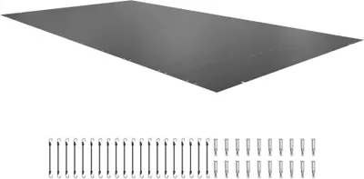 Produktbild von Pool-Abdeckplane Rechteck 4 x 8 m - Wasserdichte Schwimmbadabdeckung - Holzkohle-Farbe - Schmutzabweisende Winterabdeckplane - Rechteck Poolplane - PVC-Material - Poolabdeckung