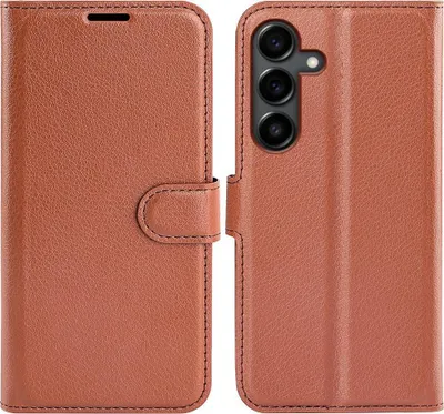 Produktbild von Mobigear Classic  Samsung Galaxy S25 FE Hülle Klapphülle Geldbörse - Braun