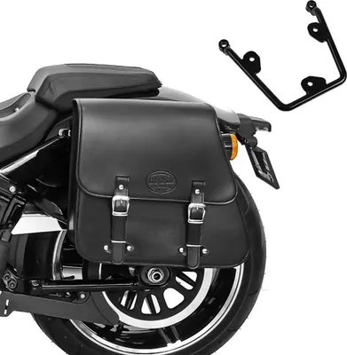 Immagine prodotto di Borsa da sella con supporto per chopper / moto custom / 114 18-25 Tacoma 2