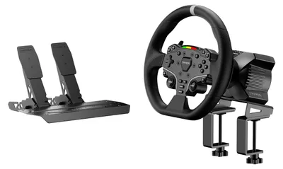 Produktbild von Moza Racing RS074, Lenkrad + Pedale, PC, D-Pad, Menü-Taste, Modus-Taste, Pause/Set button, Schaltfläche Start, Digital, Unlimit, Direkter Antrieb
