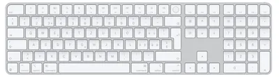 Produktbild von Apple Magic, Volle Größe (100%), Verkabelt & Kabellos, USB + Bluetooth, QWERTZ, Weiß