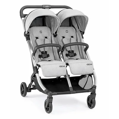 Produktbild von Geschwisterbuggy Gem | Grau | Zwillingskinderwagen zusammenklappbar