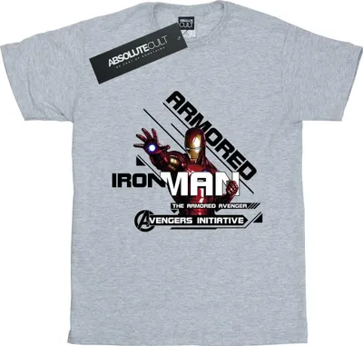 Produktbild von Marvel - "Avengers Armoured Avenger" T-Shirt für Herren BI5500 (S) (Grau)