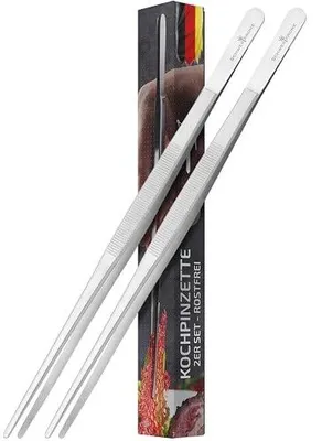 Zdjęcie produktu dla Pęseta kuchenna 30 cm stal nierdzewna szczypce do grilla mięsa