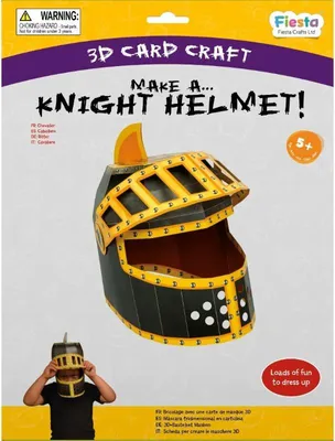 Zdjęcie produktu dla Fiesta Crafts zestaw rzemieślniczy rycerz maska 3D kartonowa zabawka kreatywna