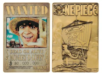 Obrázek produktu pro Sběratelská plaketka One Piece - Luffy Wanted Poster (Netflix)
