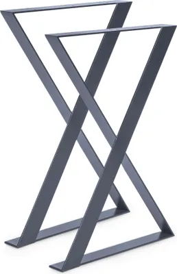 Obrázok produktu pre 2er Stolové nohy Stolový rám Stolové ližiny Oceľ 60x75 cm Priemyselný dizajn Antracit