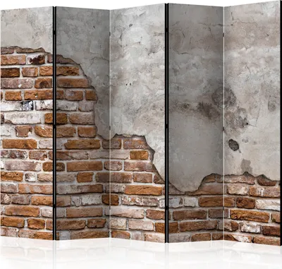 Produktbild von Akusticher Raumteiler Betonoptik Foto Paravent 225x172 cm beidseitig auf Vlies-Leinwand bedruckt Akustikschaum Trennwand Spanische Wand Sichtschutz Home Office Steinoptik Abstrakt f-B-0083-z-c