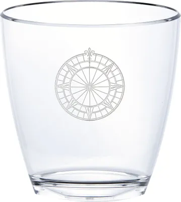 Produktbild von Transparenter Acryl Sektkühler mit Kompass-Applikation, Ø 22 cm, H 23,5 cm, 4 Liter
