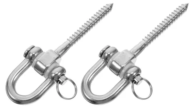Produktbild von 2 Stück Edelstahl Schaukelhaken mit Drehgelenk für Hängematten und Verandaschaukeln