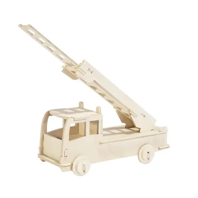 Produktbild von Pebaro Holzbausatz Feuerwehrauto 851-2, Holzkonstruktion, Sperrholz