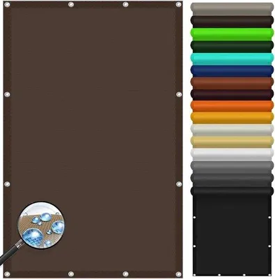 Produktbild von Sonnensegel Rechteckig - 98% UV-Schutz - 1,4 x 4 m - Braun