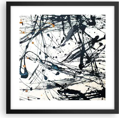 Produktbild von Gerahmtes Poster - Schwarzer Rahmen - Abstraktion modern - 40x40 cm - Wand Bild - Wanddeko - Wandbilder - Kunstposter - Wandposter - Bilderrahmen - Bilder - Kunstdruck - Wandbild - P2BAC40x40-3442