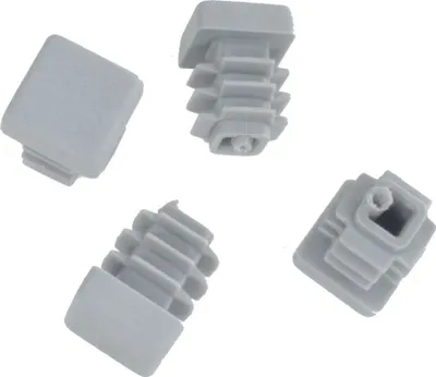 Produktbild von 100 Stück - Lamellenstopfen Vierkantrohrstopfen 15 x 15 mm (Außen) Stopfen GRAU