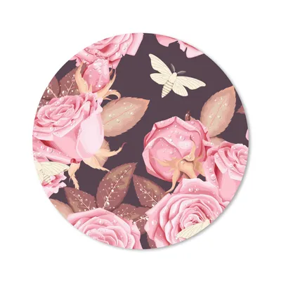 Produktbild von MuchoWow® Mauspad Mousepad Rosen - Blumen - Rosa 40x40 cm - Mousepads - Maus Mat - Pad - Mausunterlage - Schreibtisch Accessoires