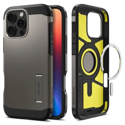Obrázok produktu pre Spigen Tough Armor AI (MagFit), Ochranný obal, Apple, iPhone 16 Pro Max, 17,5 cm (6.9"), Šedá