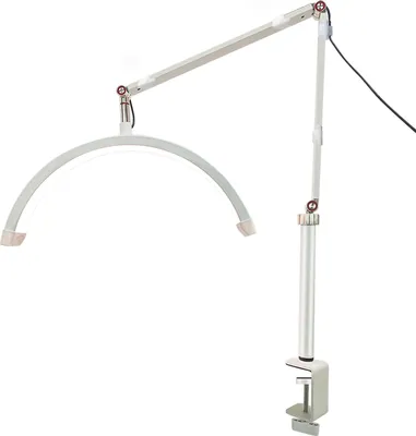 Obrázok produktu pre Andoer HD-M3X Stolné LED video svetlo Half Moon Filling Light 3000K-6000K Stmievateľné s kovovým svetelným stojanom s C-svorkou na montáž na stôl pre kozmetický salón Make-up Live Streaming Night Light