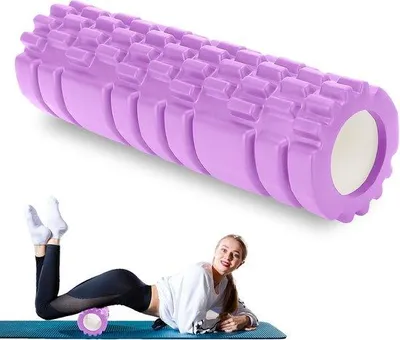 Produktbild von Famanu Foam Roller zur Muskelmassage - 30 × 8 cm, lila