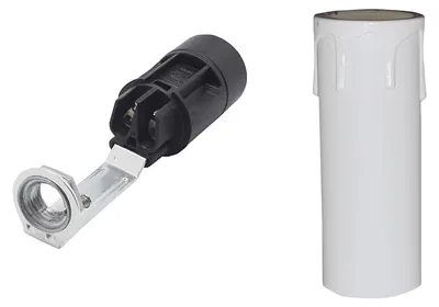 Productafbeelding van Kandelaar in druppelvorm, 8 cm, wit, ideaal voor decoratie en het creëren van een sfeervolle ambiance