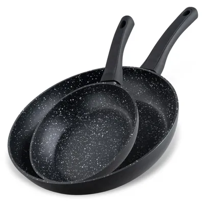 Bratpfannen-Set 20+28 cm, Antihaft, Aluminium, Induktion