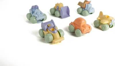Produktbild von Dantoy DT - Pastels recycled - Assortiment de 6 véhicules de 17cm