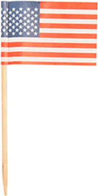 Produktbild von Papstar Deko Picker Flaggen Amerika Fahnenpicker Höhe 8cm 500 Stück