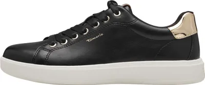 Produktbild von Tamaris Damen Sneaker Court Schnürer Vegan mit losen Einlagen 1-23720-43, Größe:39 EU, Farbe:Schwarz