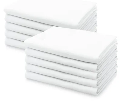 Produktbild von 10er Set Spucktücher, 100% Baumwolle, 120x120 cm, weiß