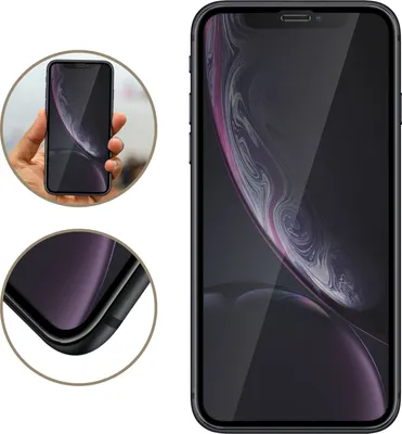 Zdjęcie produktu dla Avizar, folia ochronna na cały ekran dla Apple iPhone XR / 11, czarna